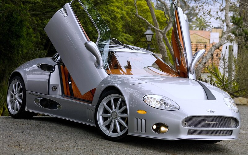 Silver Sports Car — Calm, Afternoon, Photograph, Open Doors