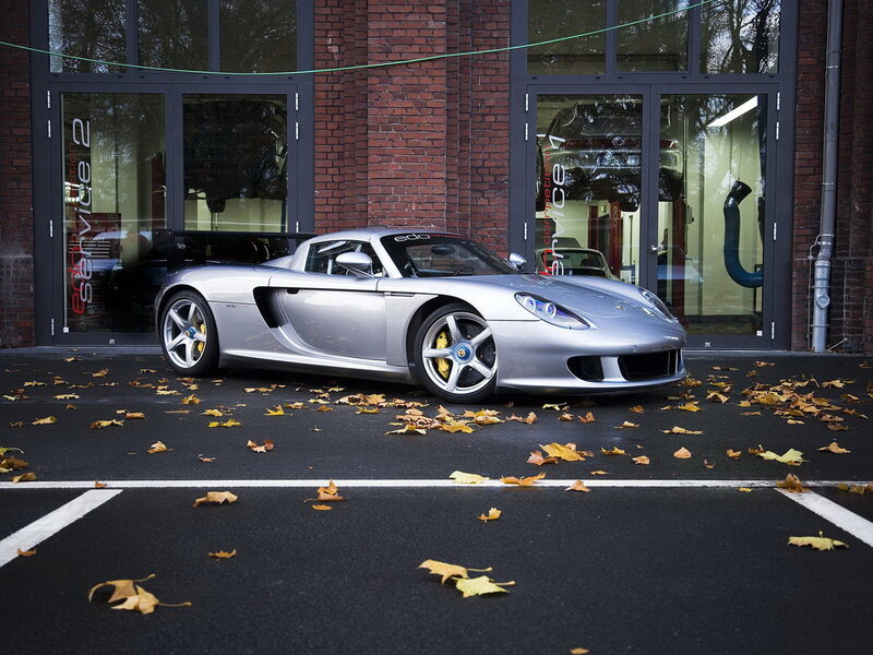 Silver Sports Car — Calm, Autumn