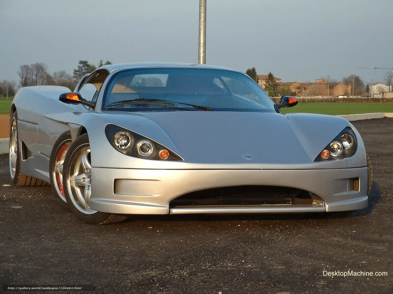 Silver Sports Car — Calm, Sunset