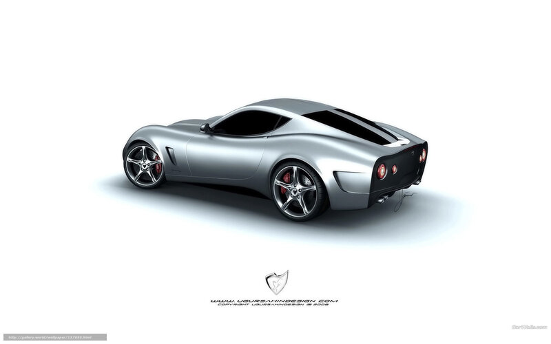 Silver Sports Car — Clean, 3d Render, Wheels