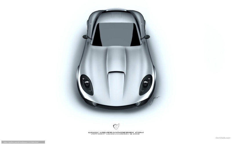 Silver Sports Car — Clean, Digital Art