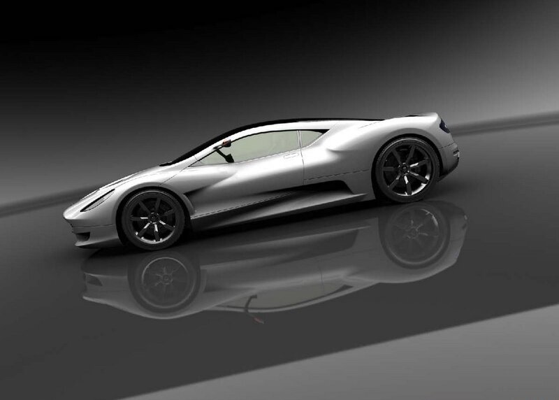 silver sports car concept