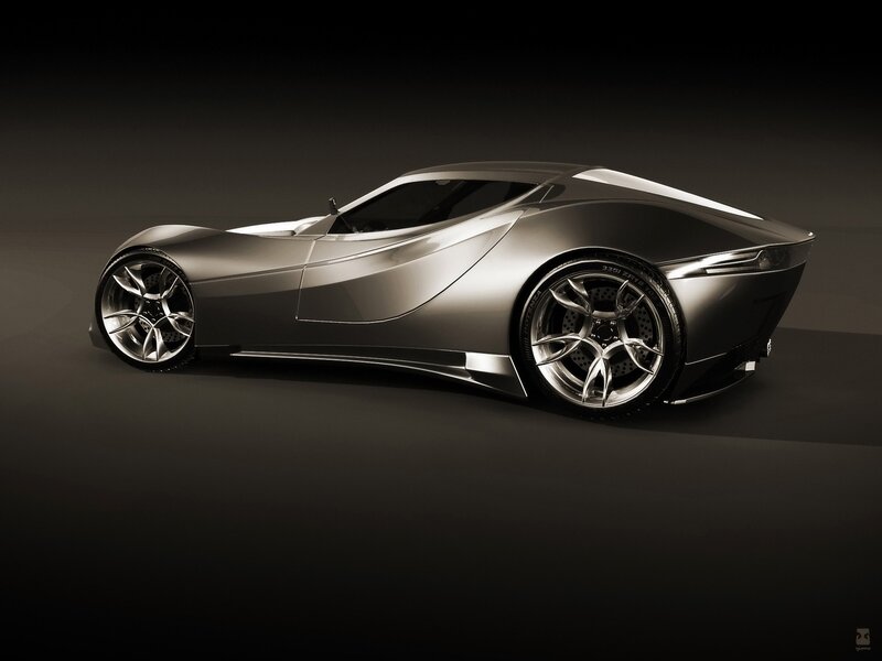 silver sports car concept