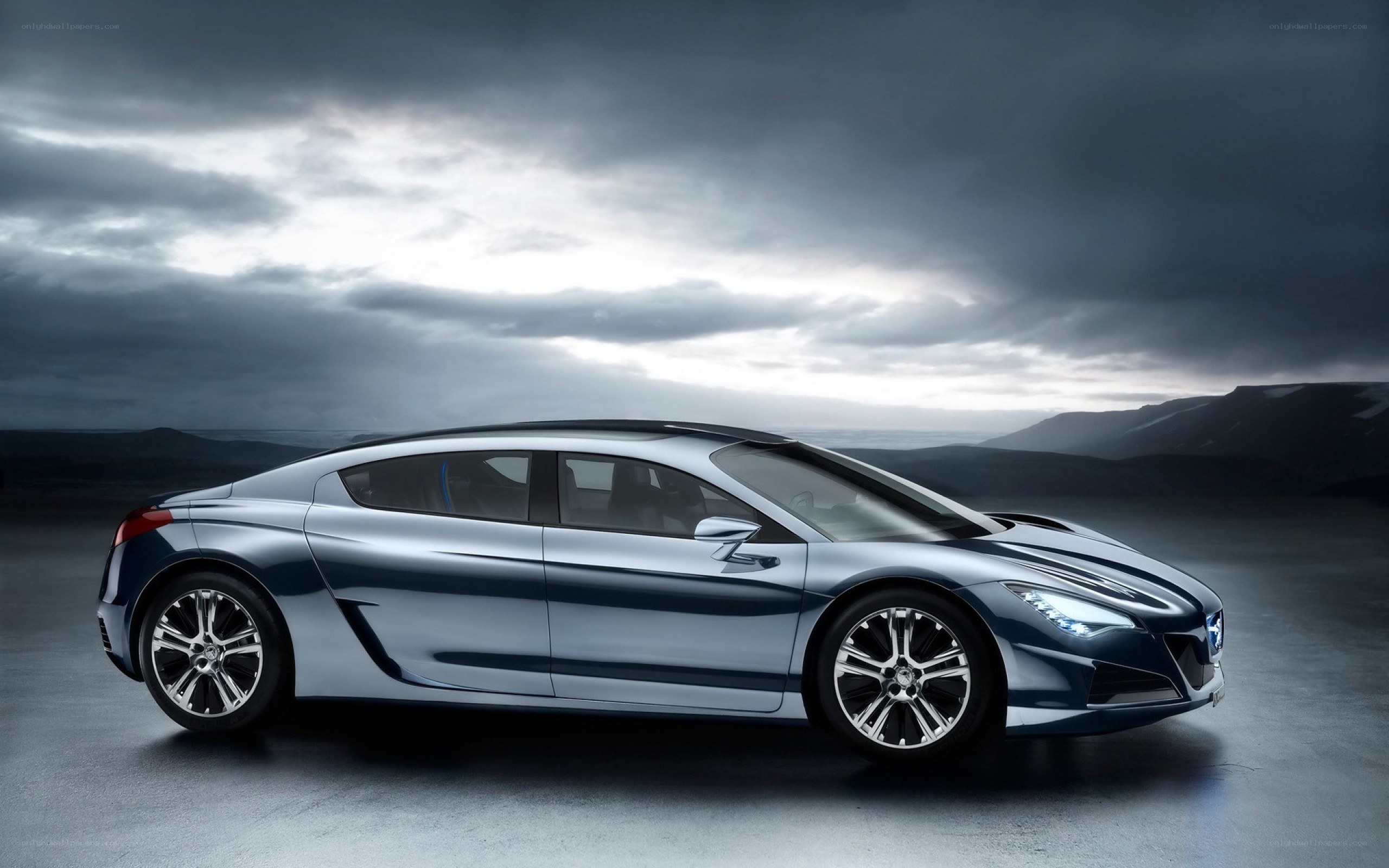 silver sports car concept