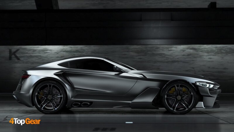 silver sports car concept