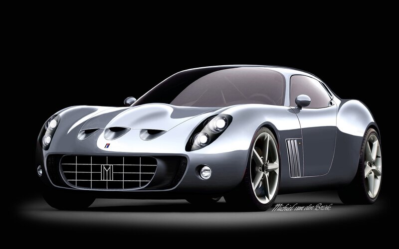silver sports car concept
