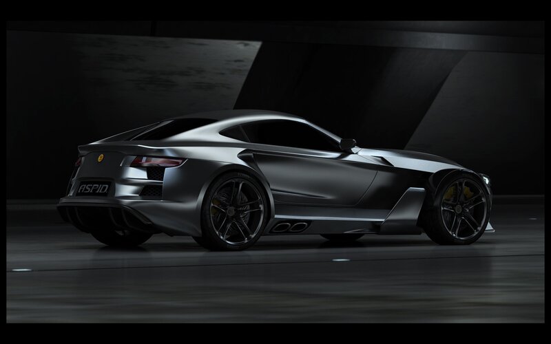 Silver sports car concept