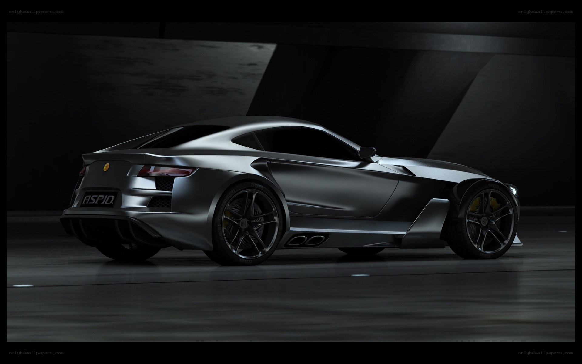 Silver sports car concept