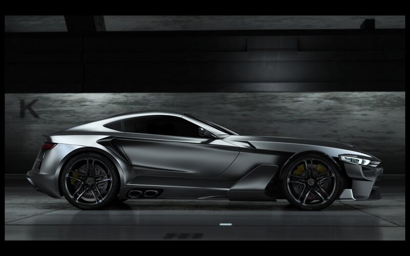 silver sports car concept