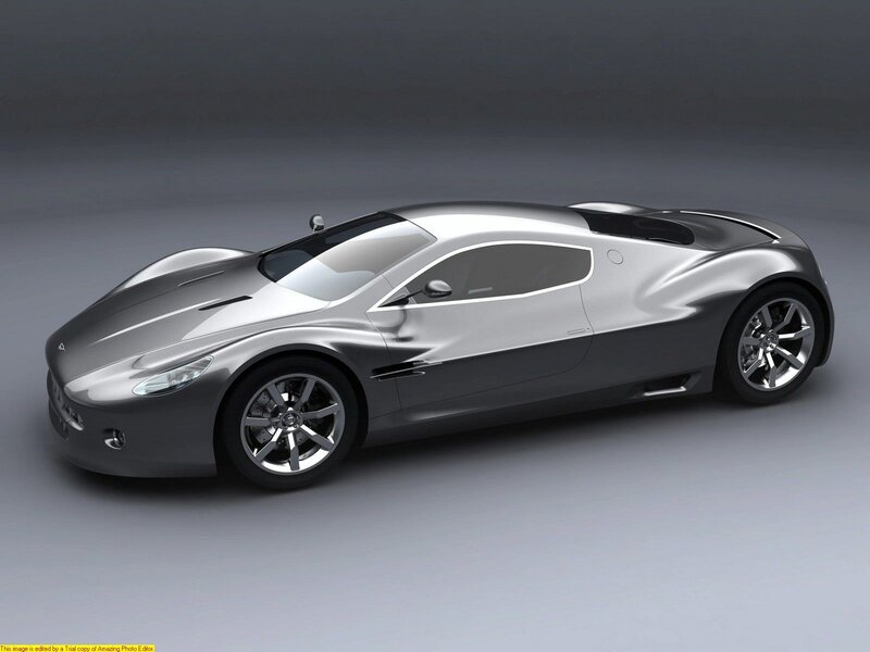 silver sports car concept
