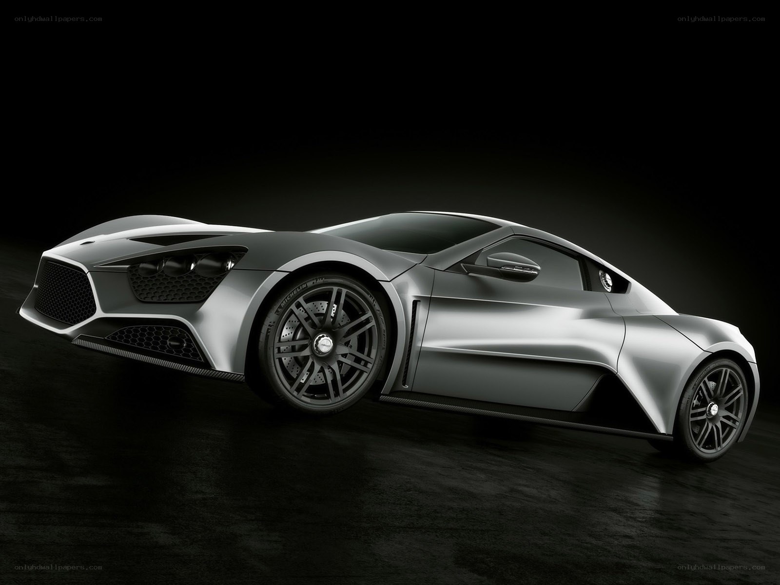 silver sports car concept