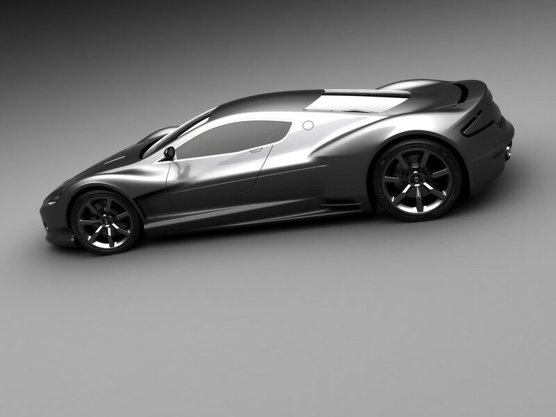 silver sports car concept