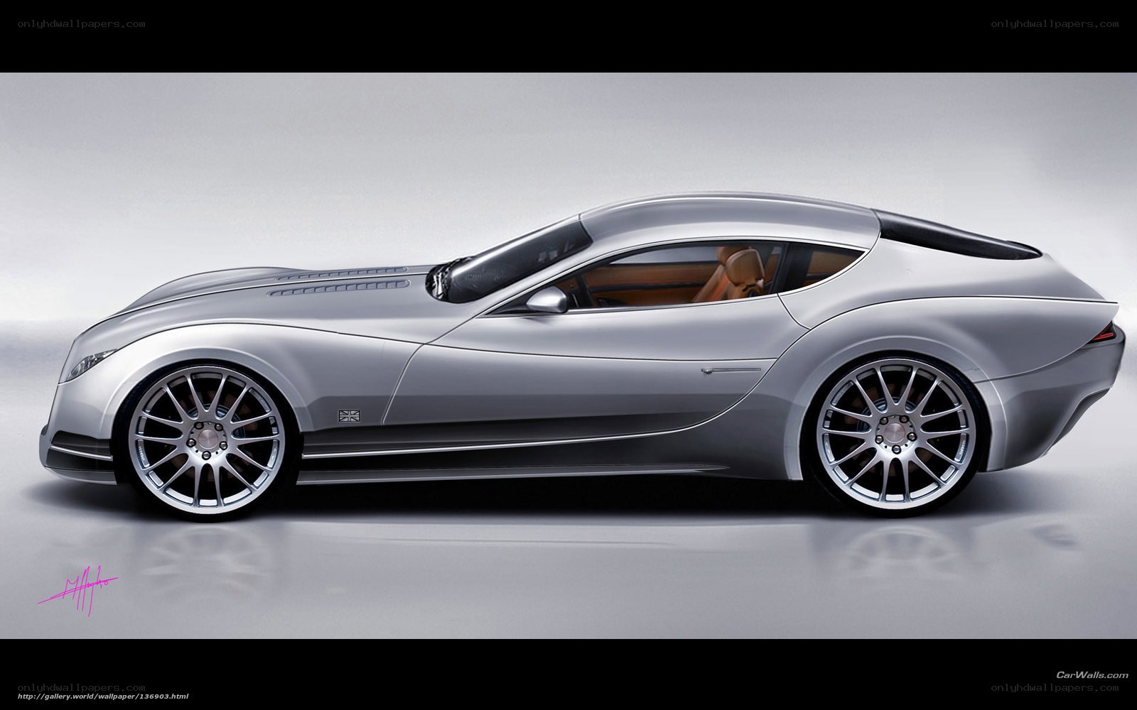 silver sports car concept