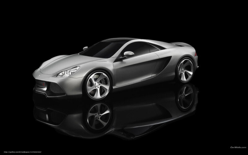 Silver sports car concept