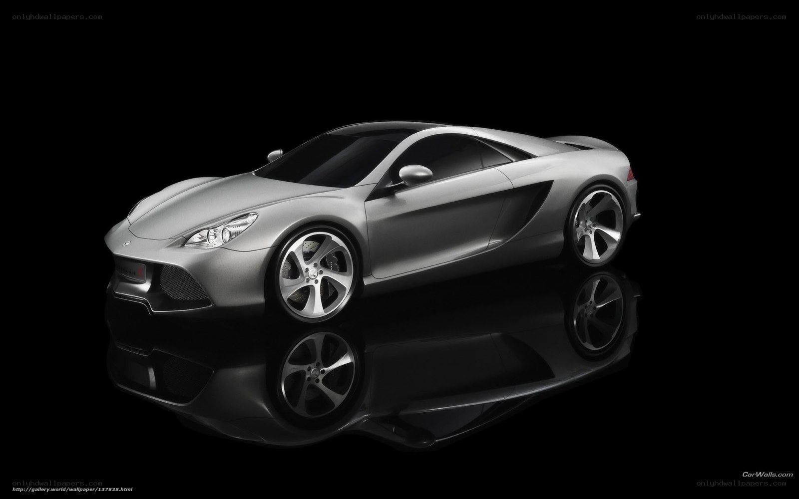 Silver sports car concept