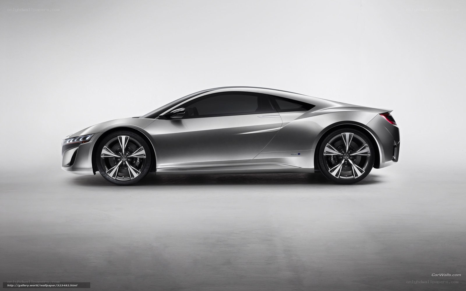 Silver sports car concept
