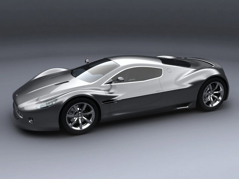 silver sports car concept