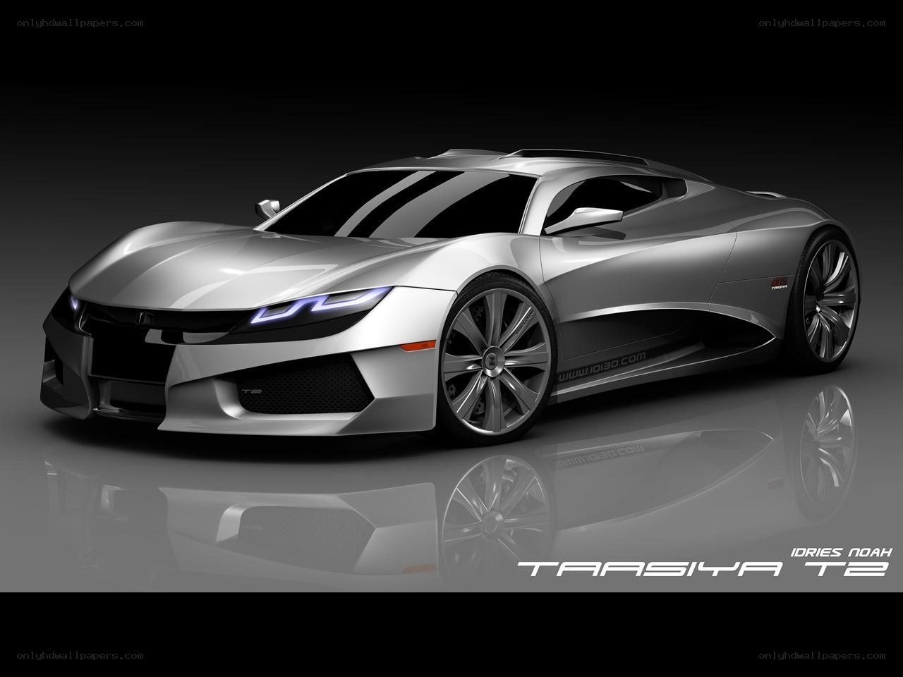 Silver sports car concept