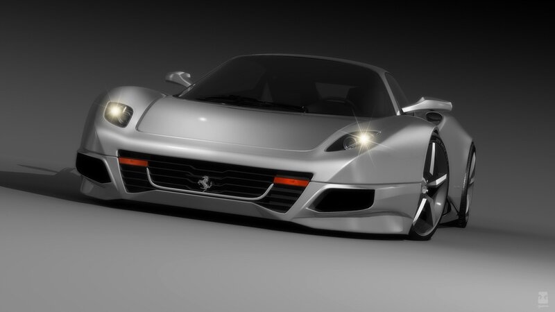 silver sports car concept