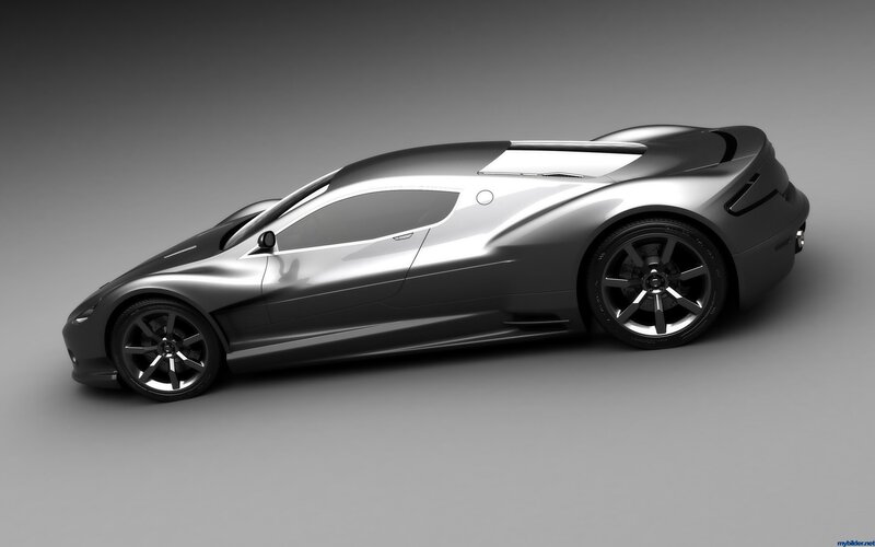 silver sports car concept