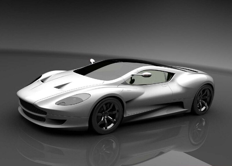 silver sports car design