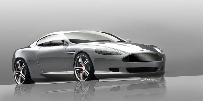 silver sports car design