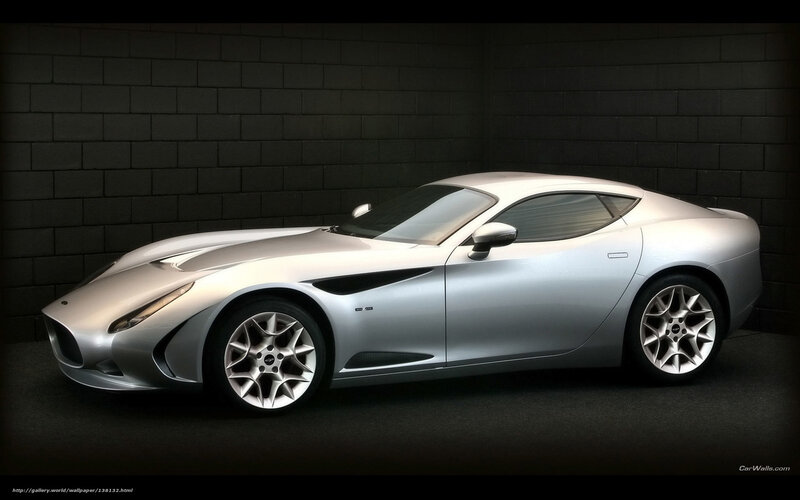 Silver Sports Car — Dramatic, 3d Render, Brick Wall