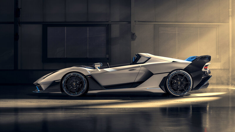Silver Sports Car — Dramatic, 3d Render, Garage