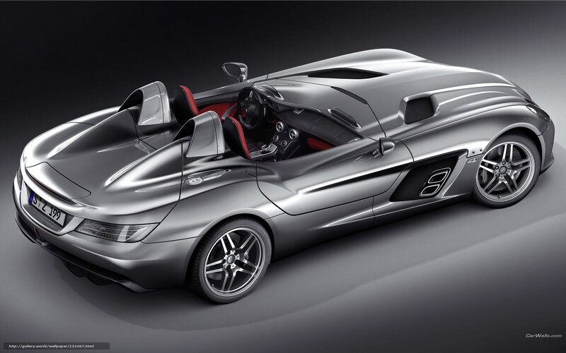 Silver Sports Car — Dramatic, 3d Render, Red Interior, Black Wheels