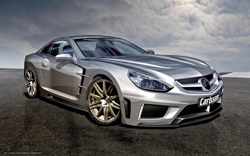 Silver Sports Car — Dramatic, 3d Render, Road, Clouds