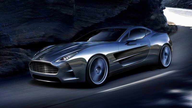 Silver Sports Car — Dramatic, 3d Render, Road, Rock