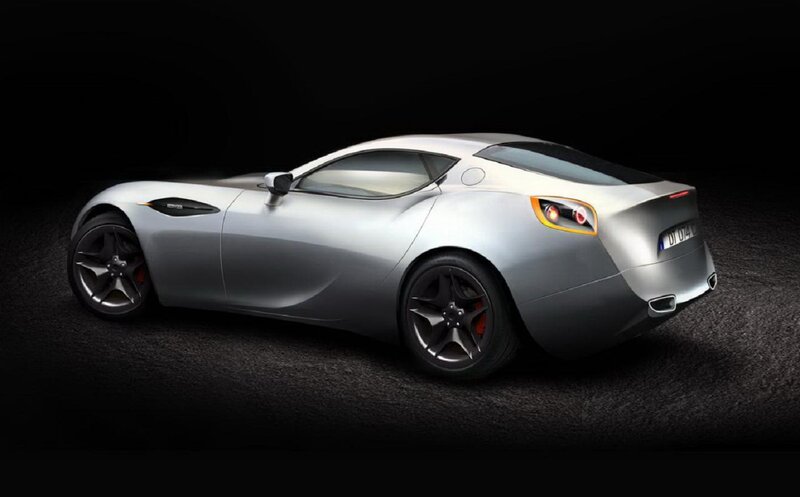 Silver Sports Car — Dramatic, 3d Render, Wheel