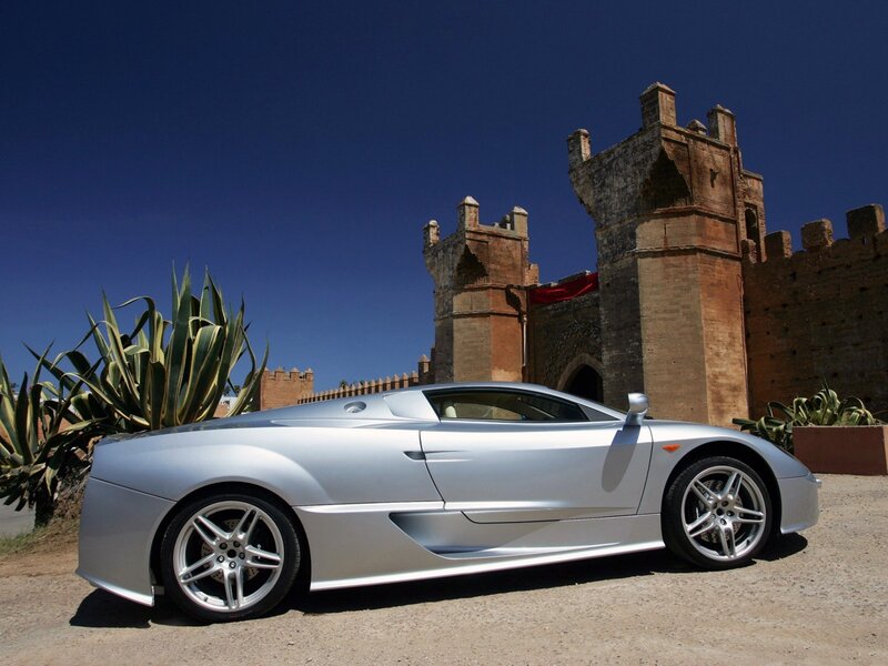 Silver Sports Car — Dramatic, Afternoon, Photograph, Castle, Plant