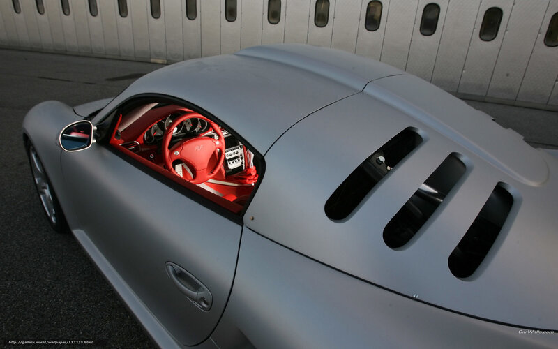 Silver Sports Car — Dramatic, Afternoon, Photograph, Red Interior, Steering Wheel