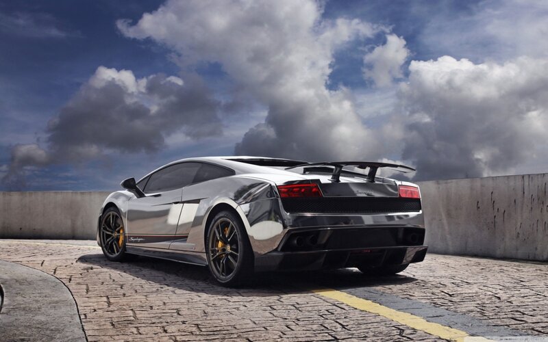Silver Sports Car — Dramatic, Afternoon, Photograph, Sky