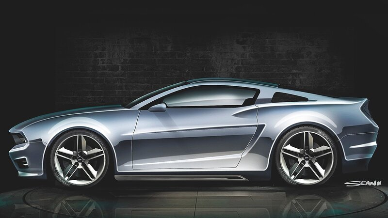 Silver Sports Car — Dramatic, Digital Art, Brick Wall