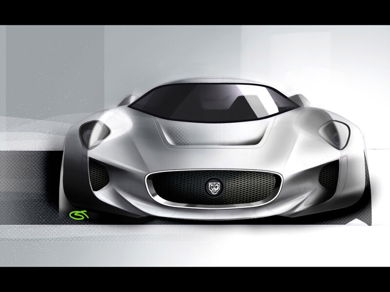 Silver Sports Car — Dramatic, Digital Art, Grille, Headlights, Windshield