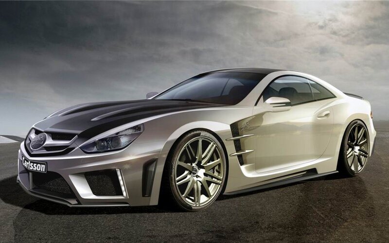 Silver Sports Car — Dramatic, Digital Art, Sky