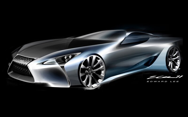 Silver Sports Car — Dramatic, Digital Art, Wheel