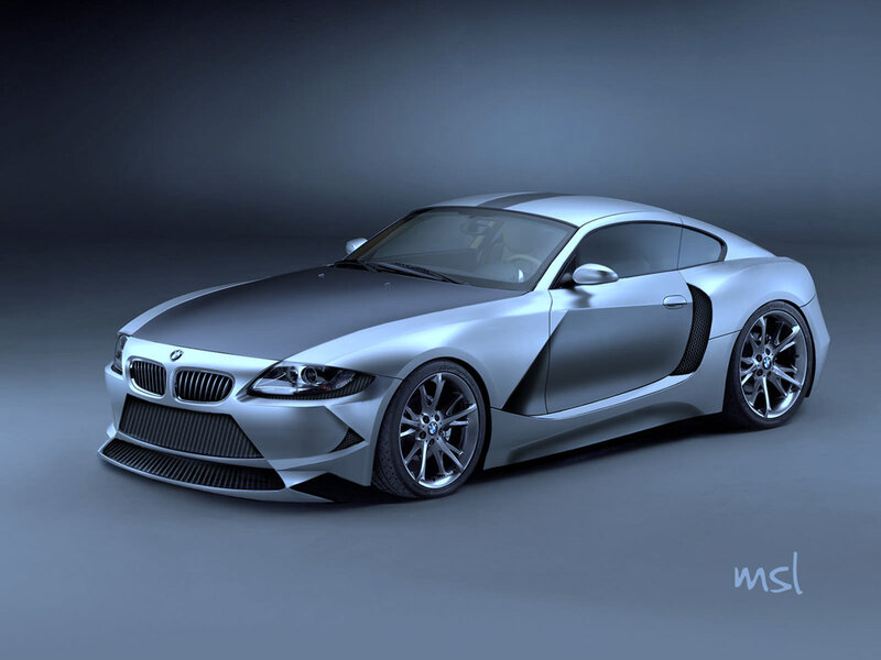 Silver Sports Car — Dramatic, Digital Art, Wheels, Grille, Gray