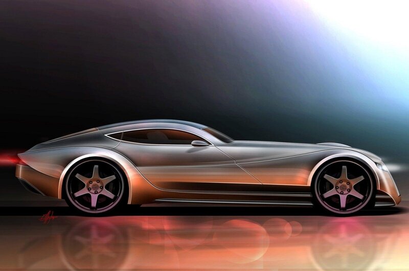 Silver Sports Car — Dramatic, Digital Art, Wheels