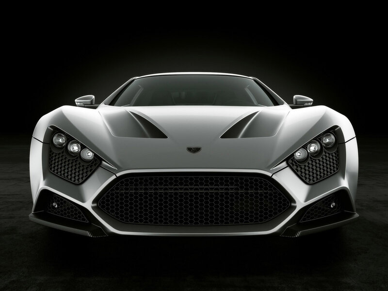 Silver Sports Car — Dramatic, Hood Vents