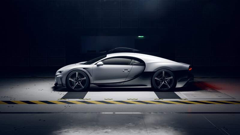 Silver Sports Car — Dramatic, Night, 3d Render