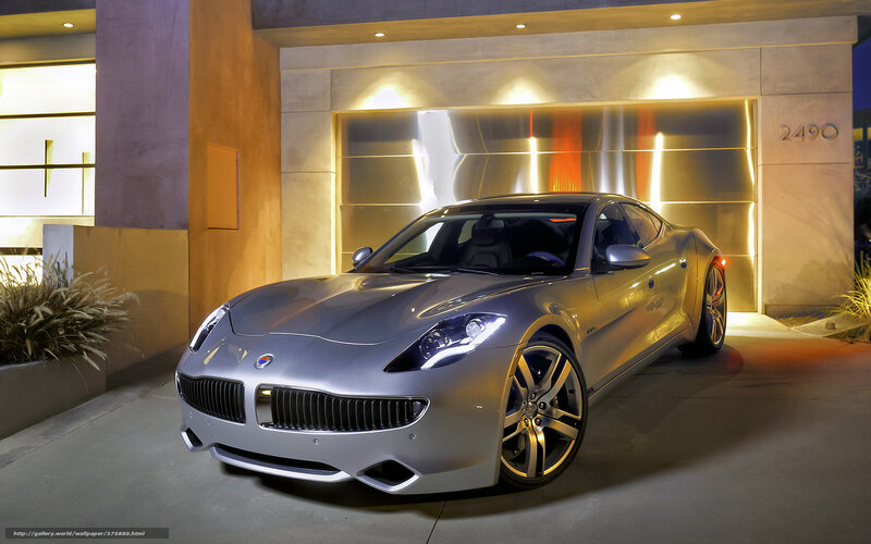 Silver Sports Car — Dramatic, Night, Photograph, Building, Garage Door
