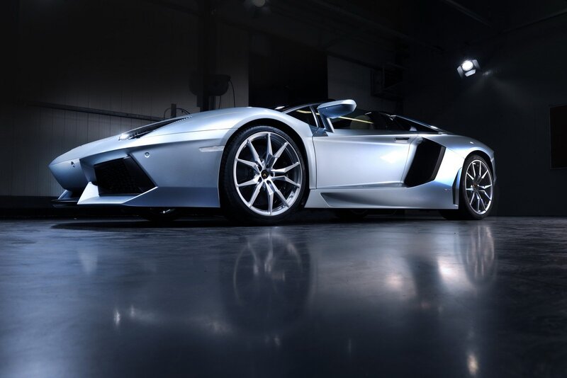 Silver Sports Car — Dramatic, Night, Photograph, Garage