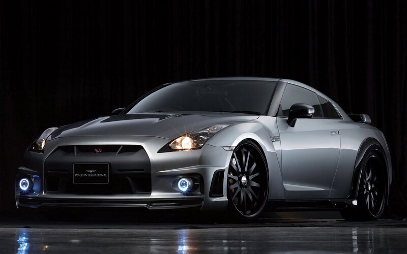 Silver Sports Car — Dramatic, Night, Photograph, Headlights, Wheels