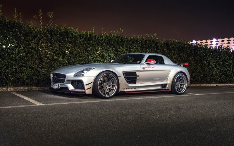 Silver Sports Car — Dramatic, Night, Photograph, Hedge