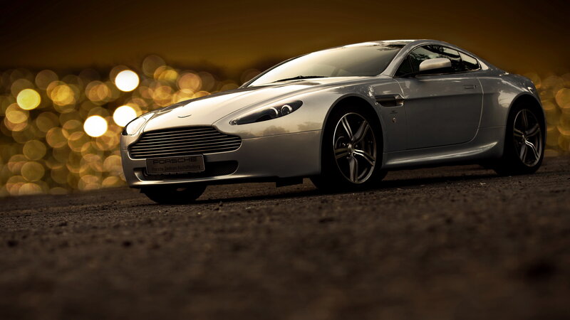 Silver Sports Car — Dramatic, Night, Photograph, Lights