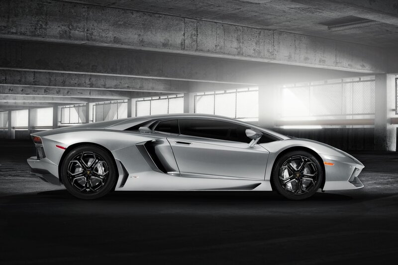 Silver Sports Car — Dramatic, Photograph, Concrete Garage, Windows