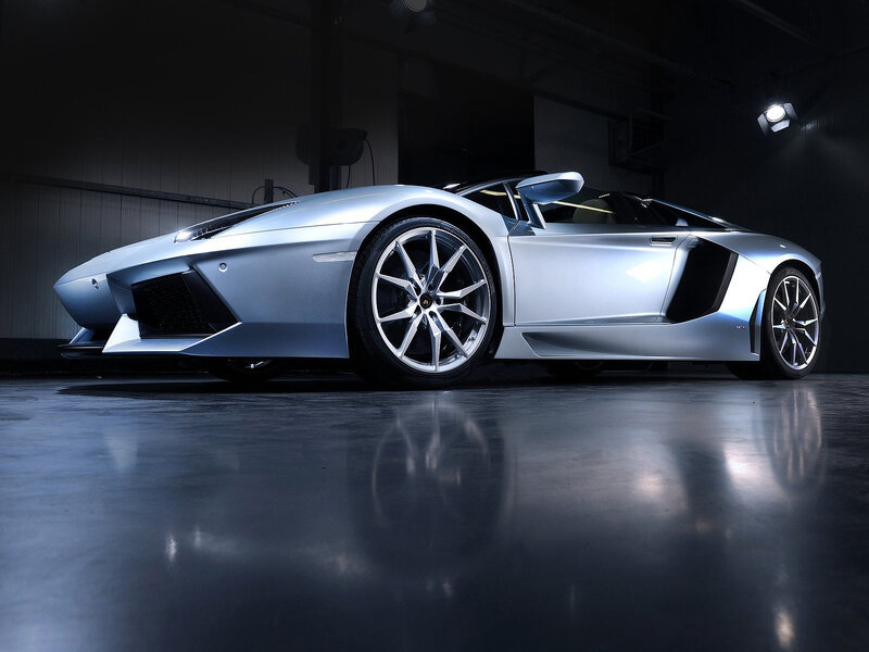 Silver Sports Car — Dramatic, Photograph, Garage, Spotlight